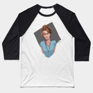 Brown-Haired Girl Baseball T-Shirt